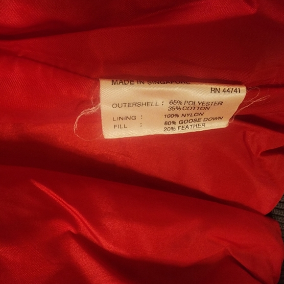 Powder Down Ski Wear Down Feathers Striped Puffer Jacket Mens sz Small - Picture 6 of 7